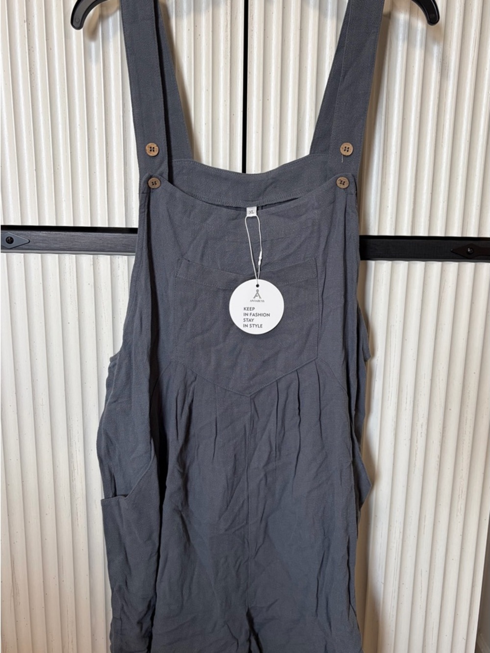 Amazon Womens Gray Sleeveless Overall Jumpsuit